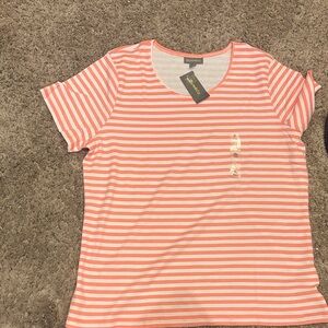 Style & Co. Pink Striped Top